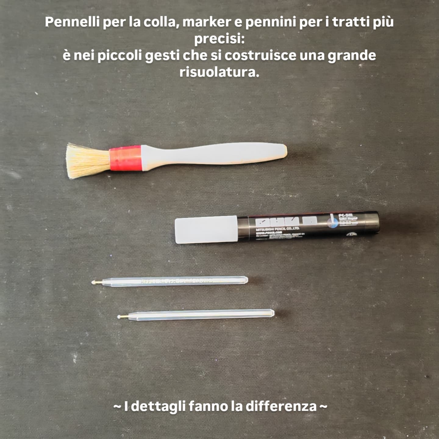 Pennelli e strumenti di precisione per risuolatura artigianale